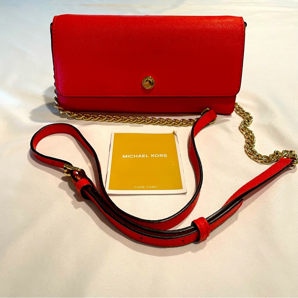 Michael Kors Crossbody Purse - Red-Orange